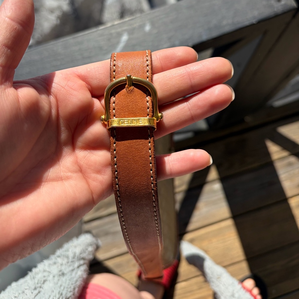 Celine Tan and Brown Crossbody Bag - Picture 9 of 13